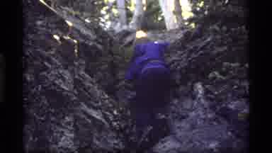 Sapphire Lake Montana USA (1977): Young Man Learning How To Hike Up A Small
