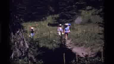 Sapphire Lake Montana USA (1977): Adventurers On A Large Trail Of Beaten Clay In A