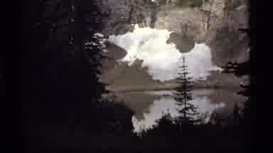 Sapphire Lake Montana USA (1977): Two Scenes A Dark Gloomy Creek Area By Mountains