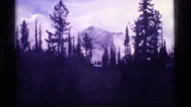 Sapphire Lake Montana USA (1977): Striking View Of Mountain Trees Are In Front Of