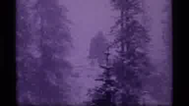 Sapphire Lake Montana USA (1977): The Man Is Walking In The Mist