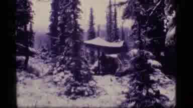 Sapphire Lake Montana USA (1977): Man Walks Around Showing Off His Campsite In The
