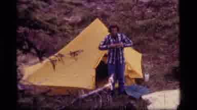 Sapphire Lake Montana USA (1977): Smoke Emerges From A Campsite Filled With
