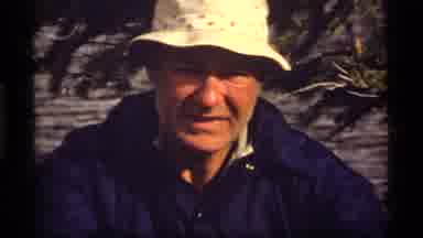 Sapphire Lake Montana USA (1977): Male Working Trying To Do His Job But The Wind