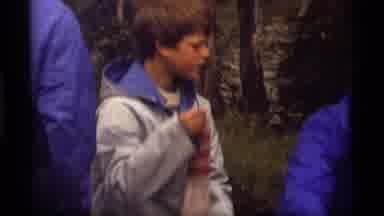 Sapphire Lake Montana USA (1977): Camp In The Forest With Tents And Campfires