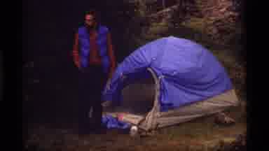 Sapphire Lake Montana USA (1977): Various Campers Standing By Different Tents At A