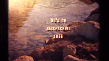 Lake Tahoe California USA (1978): Go Backpacking 1976 Panning To Grass And Rock