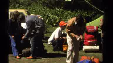 Lake Tahoe California USA (1978): 1970'S Era Shots Of People Preparing For A