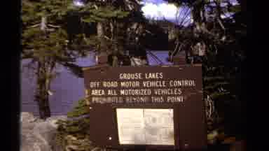 Lake Tahoe California USA (1978): Two People Hiking Through The Woods At Grouse
