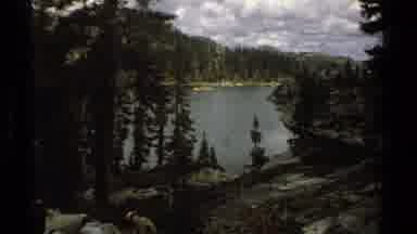 Lake Tahoe California USA (1978): A Couple Of Friends Out Camping Looking To Set