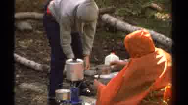Lake Tahoe California USA (1978): Share Food And Soup In The Countryside With A