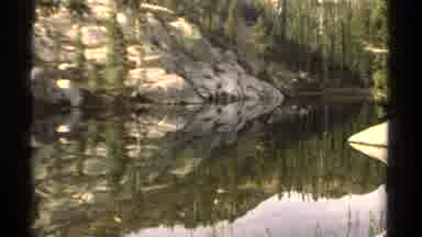 Lake Tahoe California USA (1978): Still Water That Looks Like Glass With Mountains