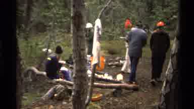 Lake Tahoe California USA (1978): Camping And Eating In Woods