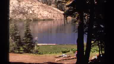 Lake Tahoe California USA (1978): People On A Trail In A Camp Ground With A Body
