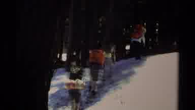 Lake Tahoe California USA (1978): Hikers Walking Up A Snowy Path On In The Woods