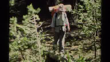 Lake Tahoe California USA (1978): Footage Of People Hiking Wearing Backpacks On A