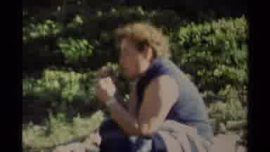 Lake Tahoe California USA (1978): Four People Resting And Eating On A Warm Day