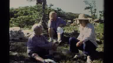 Lake Tahoe California USA (1978): Woman Is Outdoors With Two Kids And One Of Them