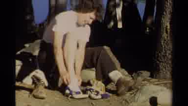 Lake Tahoe California USA (1978): A Group Of Campers Surviving In The Forest
