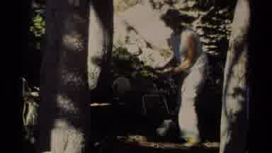 Lake Tahoe California USA (1978): Camping In Large Pine Forest Gathering Supplies