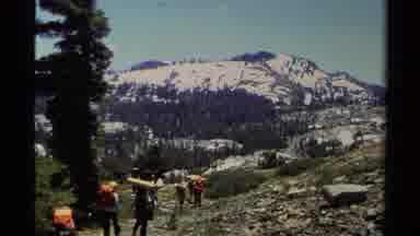 Lake Tahoe California USA (1978): Persons Are Carrying The Luggage