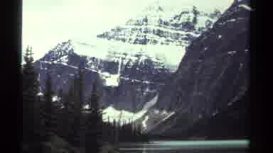 British Columbia Canada (1979): Brown And Yellow Mount Eden Sign And View Of Snow