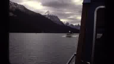 British Columbia Canada (1979): Two Boats Crossing On A Mountain Lake