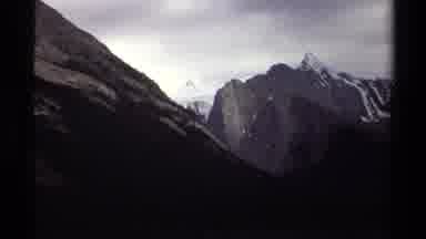 British Columbia Canada (1979): High Snowy Mountains In The Distance And The Zoom