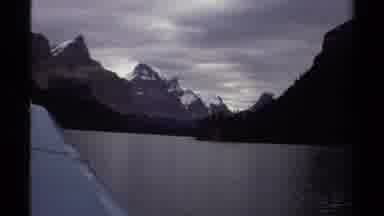British Columbia Canada (1979): View Of Mountains And Forest From Boat On A Lake