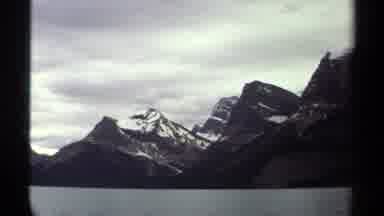British Columbia Canada (1979): Black And White View Of Mountains With Snow