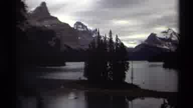 British Columbia Canada (1979): Scenic View Of Snow Capped Mountains Over A Calm