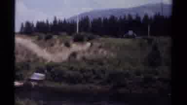 British Columbia Canada (1979): Park With A Canadian Flag And People Putting