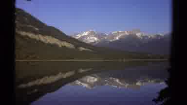 British Columbia Canada (1979): Lake Near The Mountains Taken With Old Film