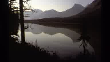 British Columbia Canada (1979): Beautiful Scenic Lake Alongside A Mountain Range