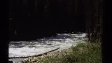 British Columbia Canada (1979): Choppy Waters And Valley In The Forest With Snow