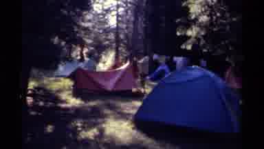 British Columbia Canada (1979): People Setting Up Campgrounds Putting Up Tent And