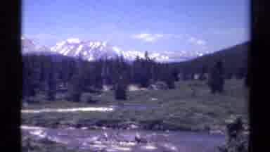 British Columbia Canada (1979): A Stream With Rocks And Trees Around It And Then A