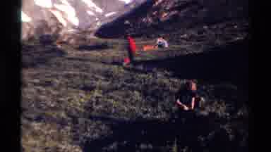British Columbia Canada (1979): Three People Exploring The Grassy Wilderness