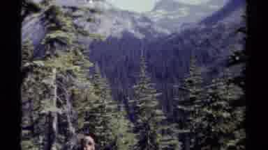 British Columbia Canada (1979): A Group Of Friends Doing A Mountain Trail To Get