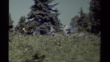 British Columbia Canada (1979): Group Of People Marching And Hiking In A Trail In