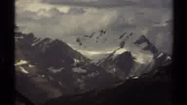 British Columbia Canada (1979): View Of Snow Covered Mountains On A Bright Clear