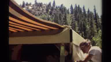 Mendocino California USA (1980): A Man Operating A Food Truck Is Closing Up For
