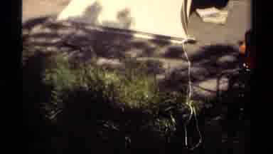 Mendocino California USA (1980): Tent Trailer On Pad Being Packed Up For Travel
