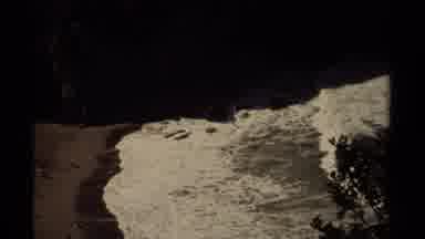 Mendocino California USA (1980): Waves Crashing Into A Beach With A Beautiful