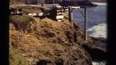 Mendocino California USA (1980): The Ocean Waves Gently Flowing Onto The Cliffs On