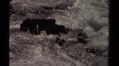 Mendocino California USA (1980): View Of Green Coast Hills And Waves Crashing