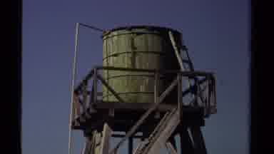 Mendocino California USA (1980): A Scene Of An Industrial Work Site And A Scene Of