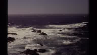 Mendocino California USA (1980): Sea Ocean Waves With Rocks