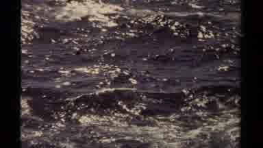 Mendocino California USA (1980): Dark Water With Waves Rolling Across It Causing