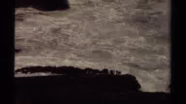 Mendocino California USA (1980): Surging Stormy Seas Crashing Against Rocks